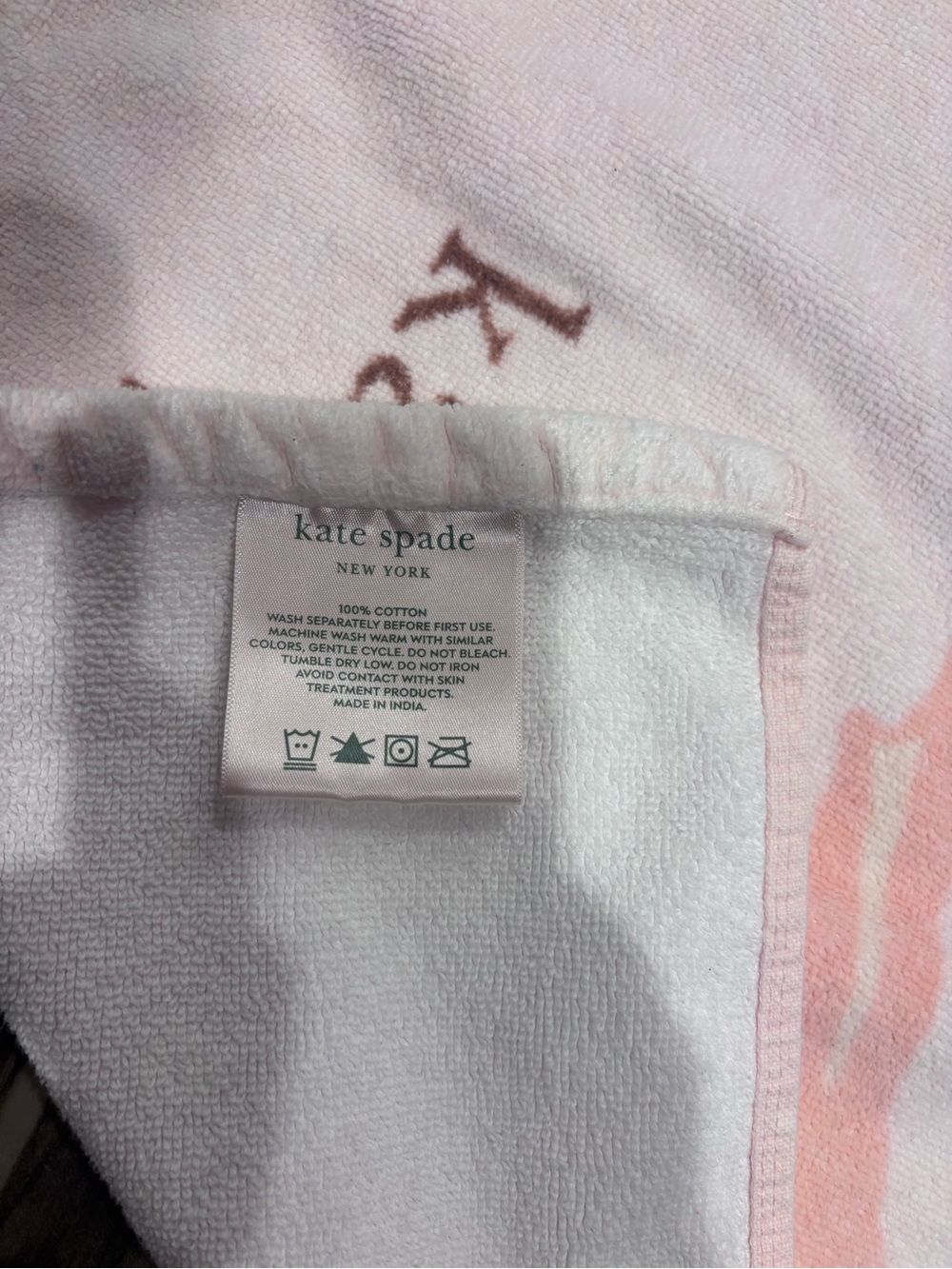 kate spade Flamingo Print Beach Towel in Pink and Coral - Picture 6 of 7